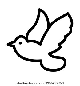 Dove Vector Line Icon Design