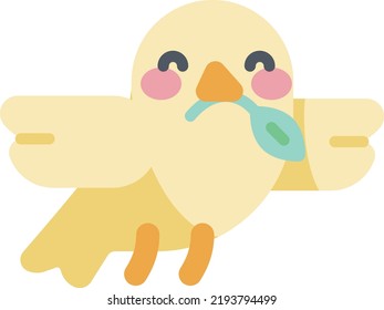 dove vector on white background. isolated Vector icon
