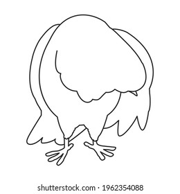 Dove vector outline icon. Vector illustration pigeon on white background. Isolated outline illustration icon of dove .