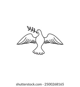 Dove Vector, Pigeon Illustration, Peace Dove, Dove Line Art, Pigeon Drawing