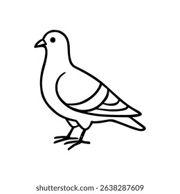 dove vector realistic line icon on white background
Vector line icon animal, wildlife