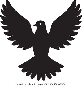 Dove Vector Silhouette Pigeon Vector Design 