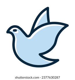 Dove Vector Thick Line Filled Dark Colors Icons For Personal And Commercial Use.
