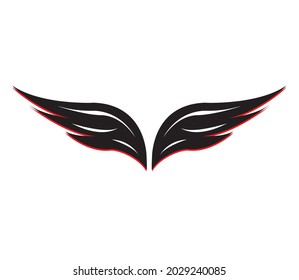 Taubenflügel-Logo, Vektorgrafik 