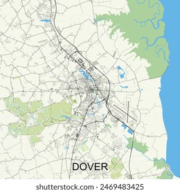 Dover, Delaware, United States map poster art