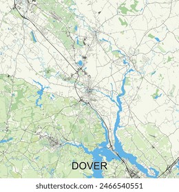 Dover, New Hampshire, United States map poster art
