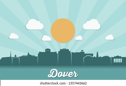 Dover skyline - Delaware, United States of America, USA - vector illustration