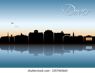 Dover skyline - Delaware, United States of America, USA - vector illustration