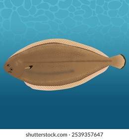 Dover Sole Fish Vector Image