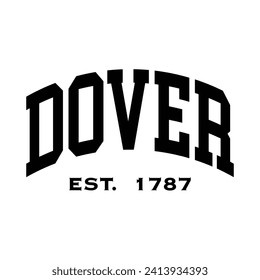 Dover typography design for tshirt hoodie baseball cap jacket and other uses vector