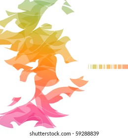 Doves. Abstract design. Vector illustration.