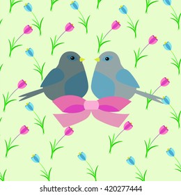 doves and flowers