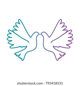 Doves Flying Isolated Icon Stock Vector (Royalty Free) 795418531 ...