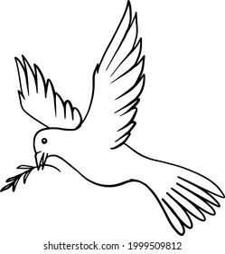 Doves Line Art Love Bird Illustration