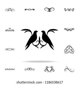 doves ornament icon. Ornaments icons universal set for web and mobile