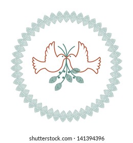 Doves of Peace - patterned stylized