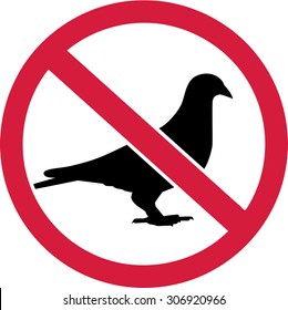 Doves prohibited sign