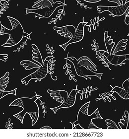 Doves, seamless pattern for your design
