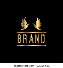 Doves vector logo design template