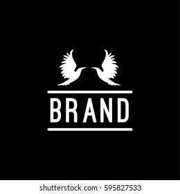 Doves vector logo design template