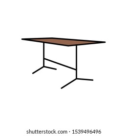 Dovetail dinning pation table furniture vector icon design