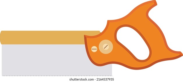 Dovetail-Säge oder kleiner Hintergrund, einzelne Vektorgrafik auf weißem Hintergrund. Diese Säge wird für Anwendungen verwendet, die kleine, sehr präzise Schnitte erfordern oder bei denen eine sehr ordentliche Ausführung erforderlich ist.