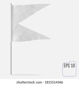 Dovetail or Swallowtail Horizontal Mockup Flag.