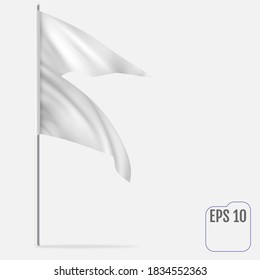 Dovetail or Swallowtail Horizontal Mockup Flag.