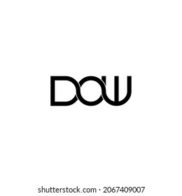 dow initial letter monogram logo design