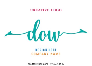 El logotipo de la inscripción DOW es sencillo, fácil de entender y autoritario