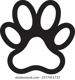 Dow paw outline icon design