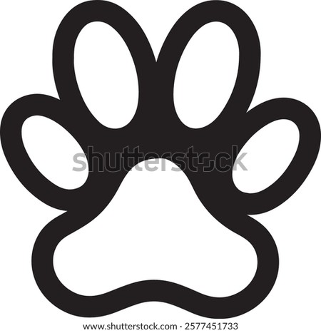 Dow paw outline icon design