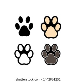 Dow Paw Print Footprint Vector Design Stock Vector (Royalty Free ...