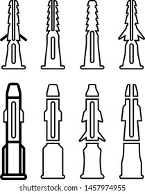 Dowel Icon, Hardware Icon, Vector Art Illustration