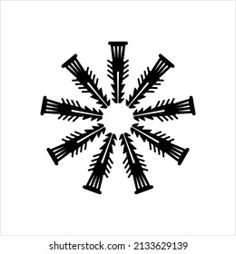 Icono de la escoba, Ilustración de arte del vector de plástico de la escoba