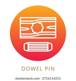 Ícone De Preenchimento Gradiente Do Pino De Maçaneta, Mini Ilustração Relacionam-Se À Carpintaria, Indústria Da Madeira. Use Para O Desenvolvimento Moderno De Conceitos, Ui, Ux Web E Aplicativos.