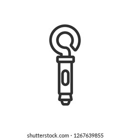 Dowel and ring screw. linear icon. Line with editable stroke