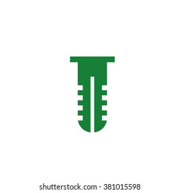 Dowel. Vector icon green
