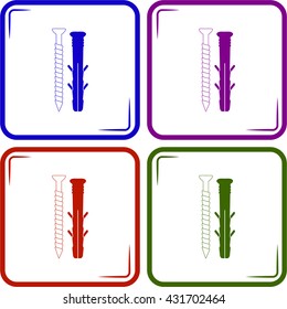 Dowel vector icon for web and mobile