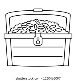 Dower chest icon. Outline dower chest vector icon for web design isolated on white background