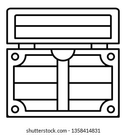 Dower chest icon. Outline dower chest vector icon for web design isolated on white background