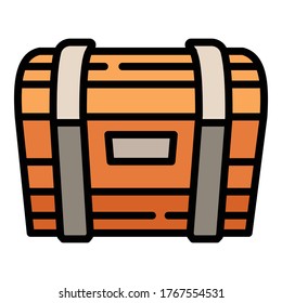 Dower chest icon. Outline dower chest vector icon for web design isolated on white background
