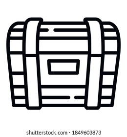 Dower chest icon. Outline dower chest vector icon for web design isolated on white background