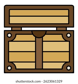Icono de pecho bajo. Esquema del Vector del pecho de la viuda color plano aislado