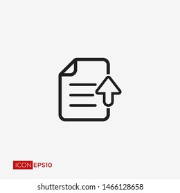 Dowload and upload icon or symbol, outline cloud sign. Flat style for graphic and web design, logo. EPS10 black pictogram