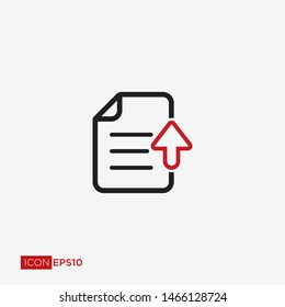 Dowload and upload icon or symbol, outline cloud sign. Flat style for graphic and web design, logo. EPS10 black pictogram