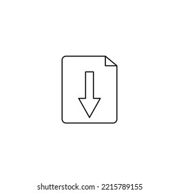 Dowload and upload icon or symbol, outline cloud sign. Flat style for graphic and web design, logo. EPS10 black pictogram