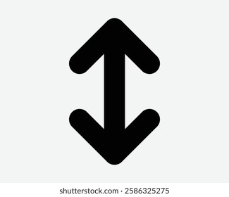 Up Down Accend Decend Increase Decrease Arrow Pointer Point Path Elevator Lift Rise Drop Black White Icon Sign Symbol Graphic Illustration Vector