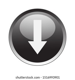 Down arrow Button Icon Vector Design. down arrow Button Icon Vector Design with glossy gradient. down arrow Button Vector design illustration for electronic. web icon push-button down arrow. 