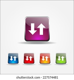 Up Down Arrow Coloful Vector Icon Design